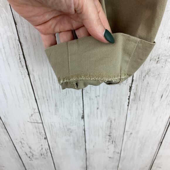 J. Crew Mercantile Khaki Tan Effortless Slim-Fit Crop Chino Pants J9743 Size 4 - Picture 8 of 12